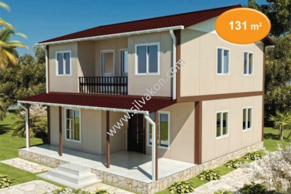 131 m² Çift katlı Prefabrik ev
