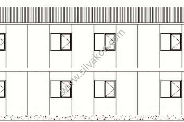 199m² Çift Katlı Prefabrik Ofis