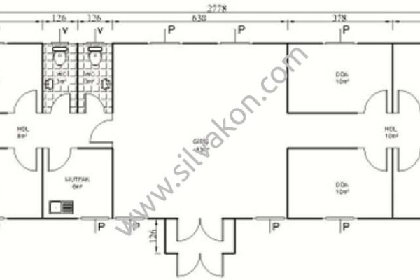 181 m2 Prefabrik Ofis