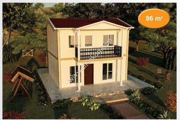 105 m² Prefabrik Çift Katlı Ev