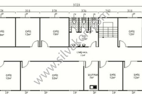 717 m2 iki Katlı Prefabrik Ofis