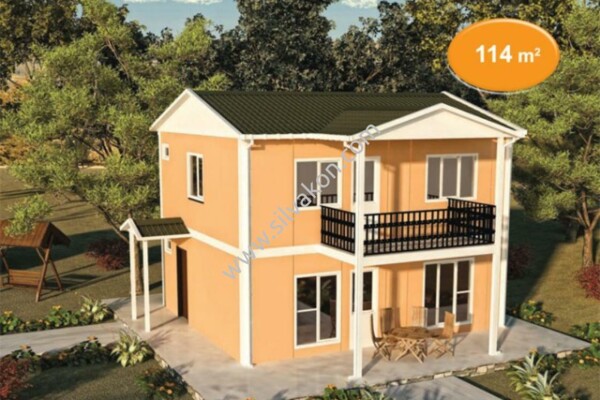 114m² Çift katlı Prefabrik ev