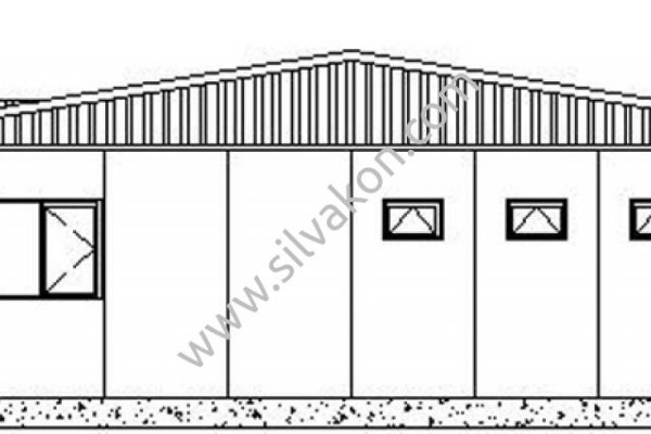 386 m2 Prefabrik Ofisler